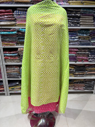 Handblock Cotton Suit Material with Cotton Dupatta