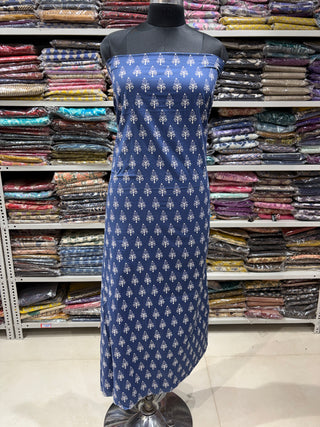 Handblock Cotton Suit Material with Cotton Dupatta