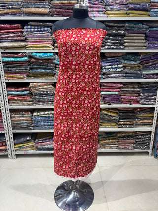 Handblock Cotton Suit Material with Cotton Dupatta
