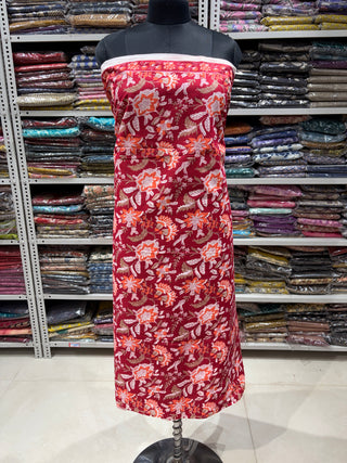 Handblock Cotton Suit Material with Cotton Dupatta
