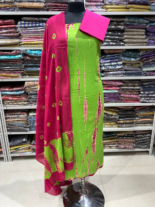 Handblock Cotton Suit Material with Cotton Dupatta