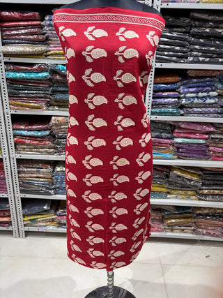 Handblock Cotton Suit Material with Cotton Dupatta
