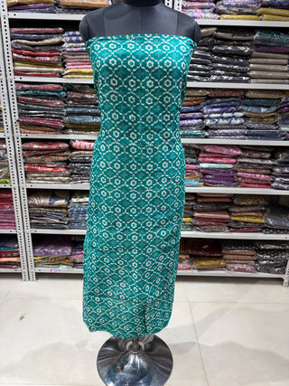 Handblock Maheshwari Suit Material with Maheshwari Dupatta(Lining Included)