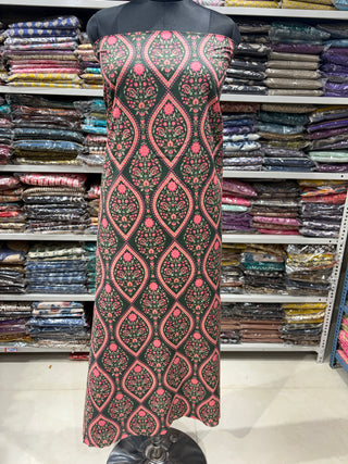 Cotton  ScreenPrint  Office Wear Suit fabric with Kota Doria Dupatta (#2437)