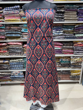 Cotton  ScreenPrint  Office Wear Suit fabric with Kota Doria Dupatta (#2438)