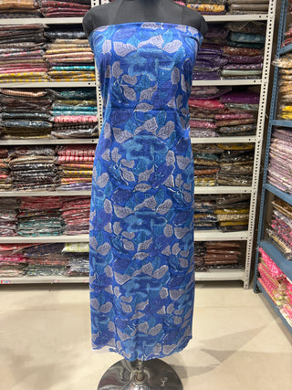 Cotton Handblock Office Wear Suit fabric with Kota Doria Dupatta (#2451)