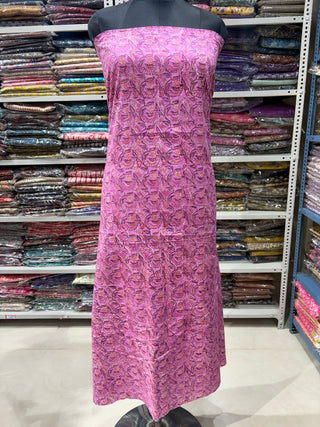 Cotton Handblock Office Wear Suit fabric with Kota Doria Dupatta