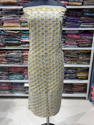 Cotton Handblock Office Wear Suit fabric with Kota doria Dupatta