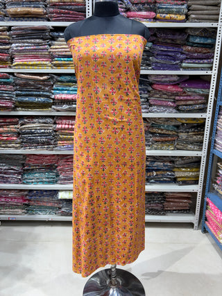 Cotton Handblock Office Wear Suit fabric with Kota Doria Dupatta