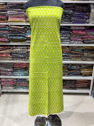 Cotton Handblock Office Wear Suit fabric with Kota Doria Dupatta