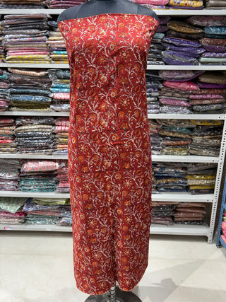 Rajasthan Kalamkari Cotton Block Print Office Wear Suit fabric with Kota Doria Dupatta