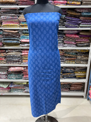 Cotton Handblock Office Wear Suit fabric with Kota Doria Dupatta