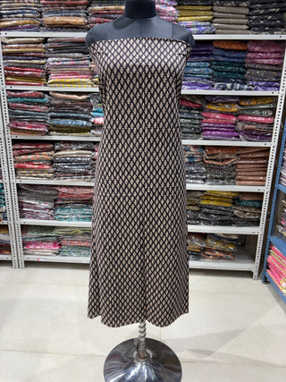 Black color Handblock Office Wear Suit fabric with Kota doria Dupatta