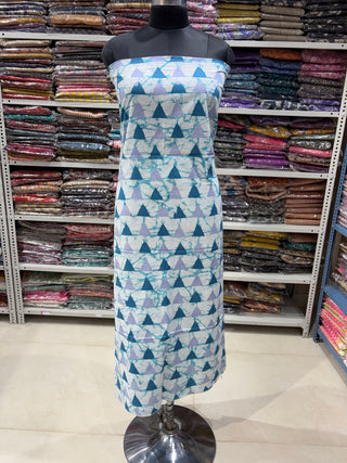 Cotton Handblock Office Wear Suit fabric with Kota Doria Dupatta