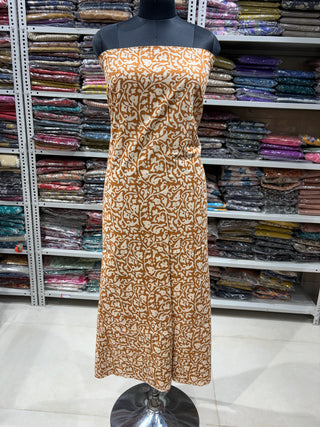 Cotton Handblock Office Wear Suit fabric with Kota Doria Dupatta