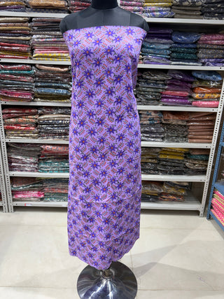 Cotton Handblock Office Wear Suit fabric with Kota Doria Dupatta