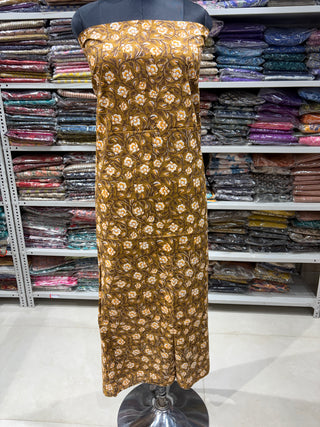 Cotton Handblock Office Wear Suit fabric with Kota Doria Dupatta