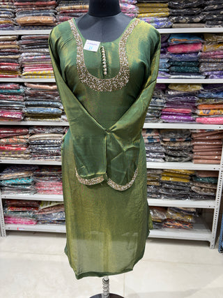 Tissue Party Wear Suit Fabric with tissue dupatta