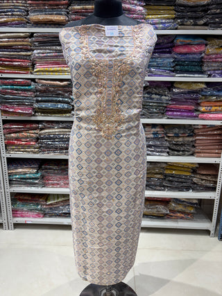 Mauve Color Silk Party Wear Designer Suit fabric with silk dupatta