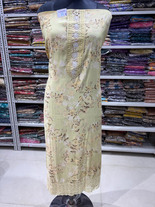 Office Wear Suit fabric with Pure Chiffon Dupatta