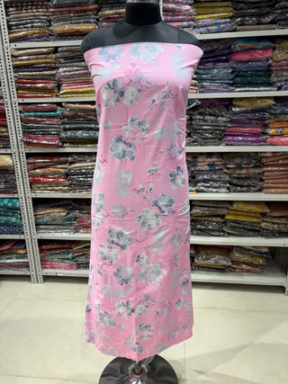 Pink Office Wear cut work Suit fabric with cut work Cotton Dupatta