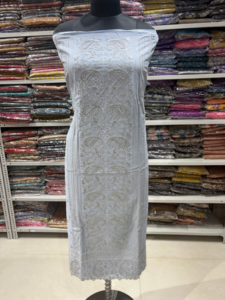 Office Wear Suit fabric with Pure Chiffon Dupatta
