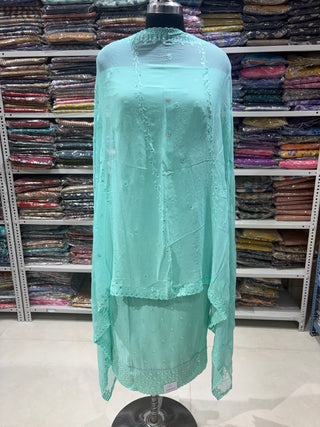 Office Wear Suit fabric with Pure Chiffon Dupatta