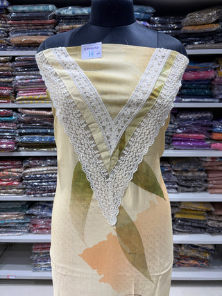 Muslin Party Wear Suit Fabric with muslin dupatta