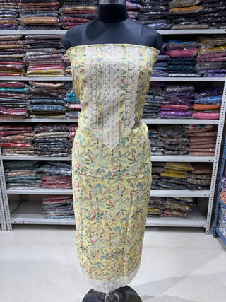Muslin Party Wear Suit Fabric with muslin dupatta