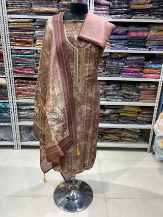 Tussar Office Wear Suit Fabric with tussar dupatta