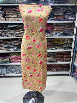 Pure Muslin Suit with digital print and sequin work organza dupatta (With Extra Lining Included)