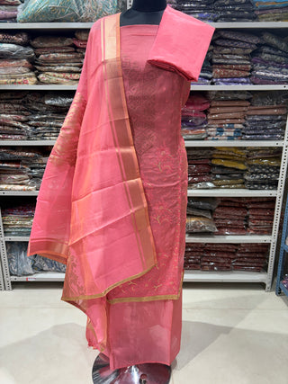 Chanderi Suit fabric and dupatta