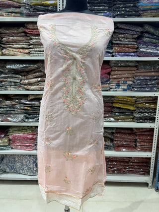 Party Wear Suit Fabric with organza dupatta