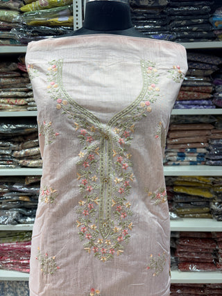 Party Wear Suit Fabric with organza dupatta