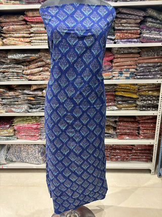 Handblock Cotton Suit Material with Cotton Dupatta