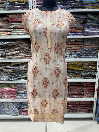 Party Wear Suit Fabric with chiffon dupatta