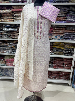 Cotton Office Wear Suit Fabric with Cotton dupatta