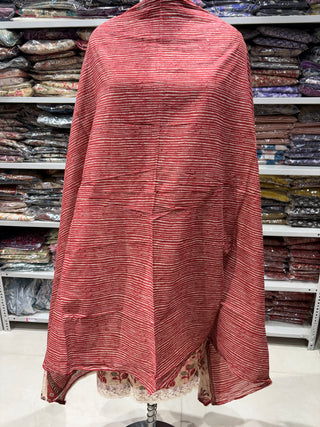 Cotton Handloom Office Wear Suit with lace on neck