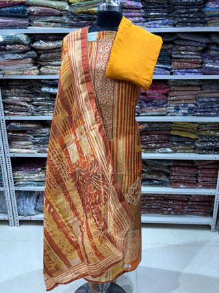 Tussar Office Wear Suit Fabric with tussar dupatta