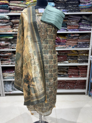 Tussar Office Wear Suit Fabric with tussar dupatta