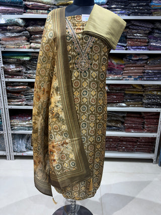 Tussar Office Wear Suit Fabric with tussar dupatta