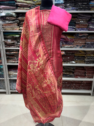 Tussar Office Wear Suit Fabric with tussar dupatta
