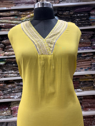 Green Party Wear Designer Suit fabric with lace work on bottom