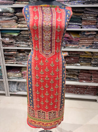 Crepe Party Wear Suit Fabric with crepe dupatta