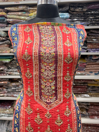 Crepe Party Wear Suit Fabric with crepe dupatta