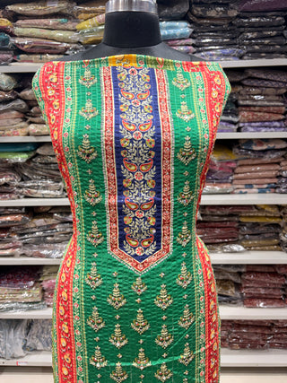 Crepe Party Wear Suit Fabric with crepe dupatta