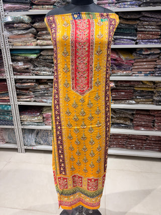Crepe Party Wear Suit Fabric with crepe dupatta