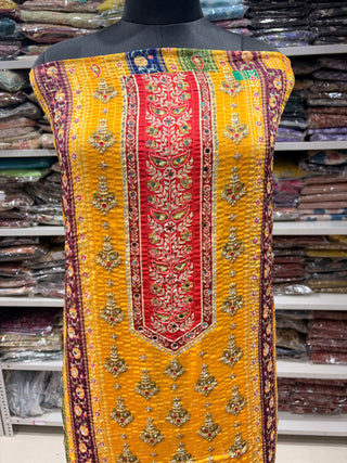 Crepe Party Wear Suit Fabric with crepe dupatta