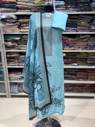 Embroidery Office Wear Suit Fabric with Cotton Dupatta