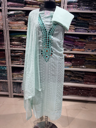 Georgette Party Wear Suit Fabric with georgette dupatta